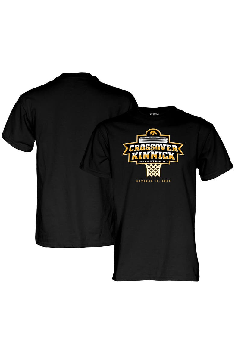 Unisex Blue 84 Black Iowa Hawkeyes Women's Basketball Crossover at Kinnick T-Shirt, Alternate, color, Black