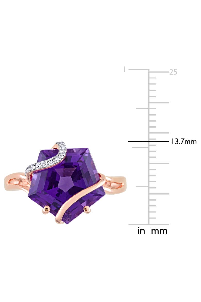 Amethyst & Diamond Accent Swirl Ring, Alternate, color, Amethyst