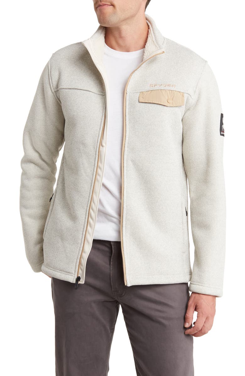 Spyder Expo Zip Jacket with Faux Shearling Lining, Main, color,