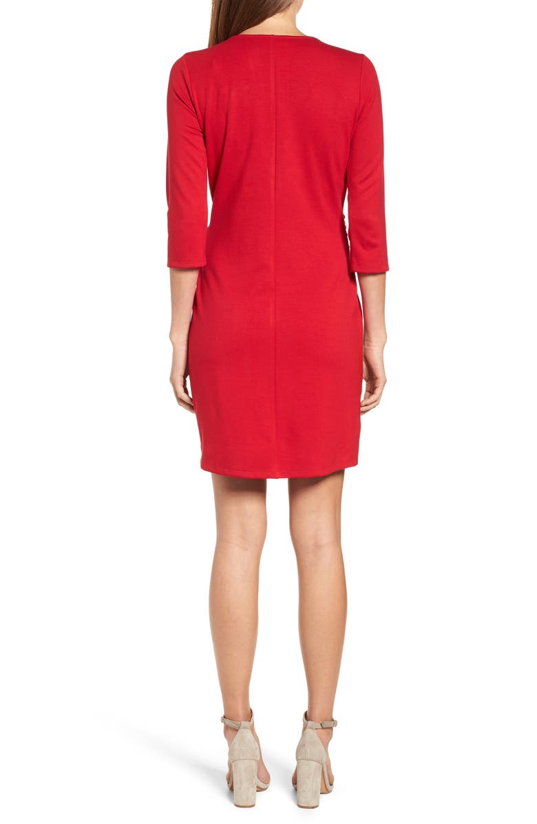 GIBSONLOOK Gibson Knot Front Stretch Knit Body-Con Dress, Alternate, color, 