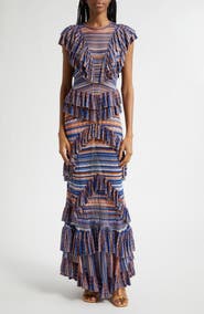 Ulla Johnson Raina Ruffle Lace Maxi Dress