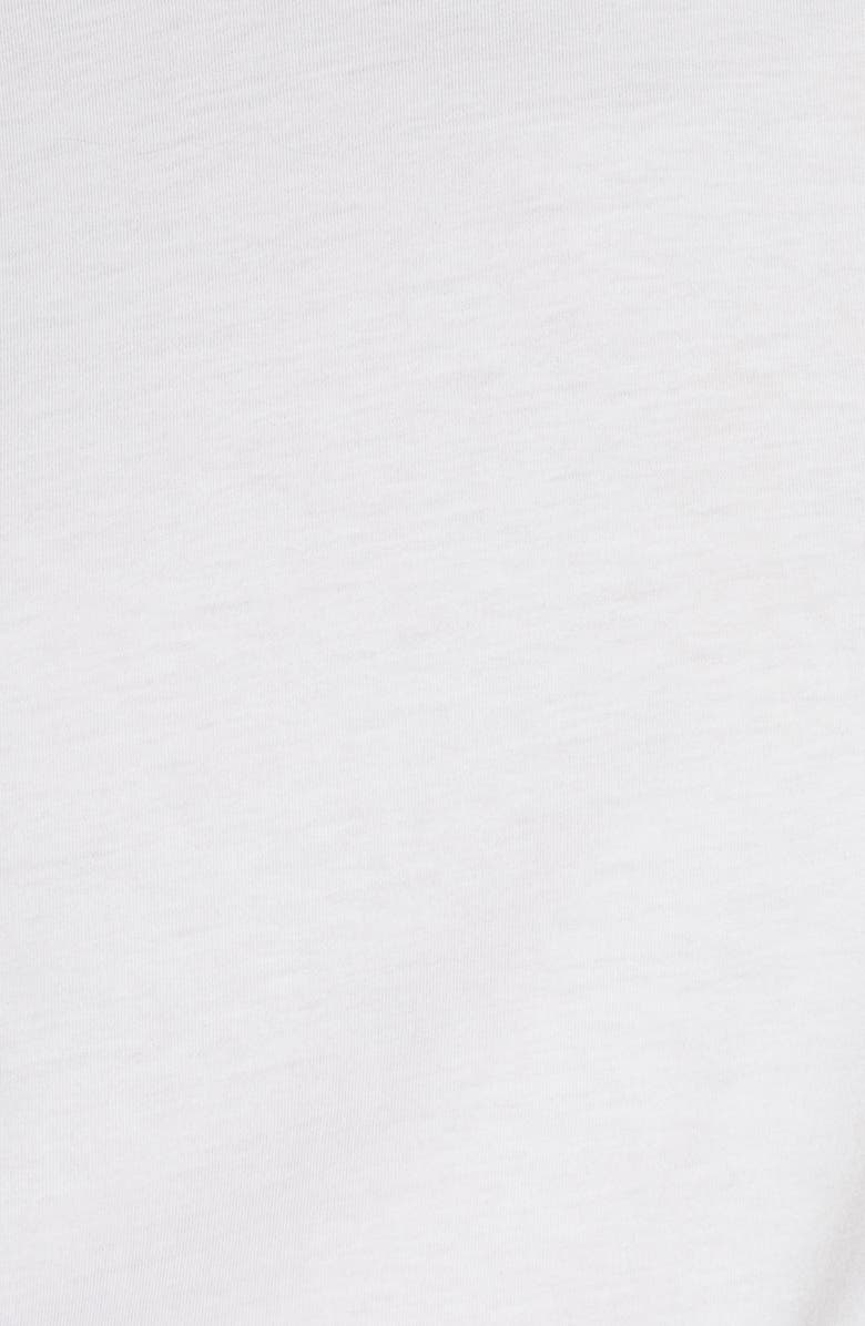 Blanc Noir Ruched Sleeve T-Shirt, Alternate, color, Solid White