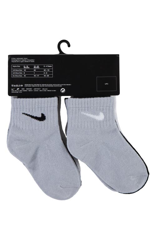 Nike Assorted 6-pack Cotton Blend Socks In Black