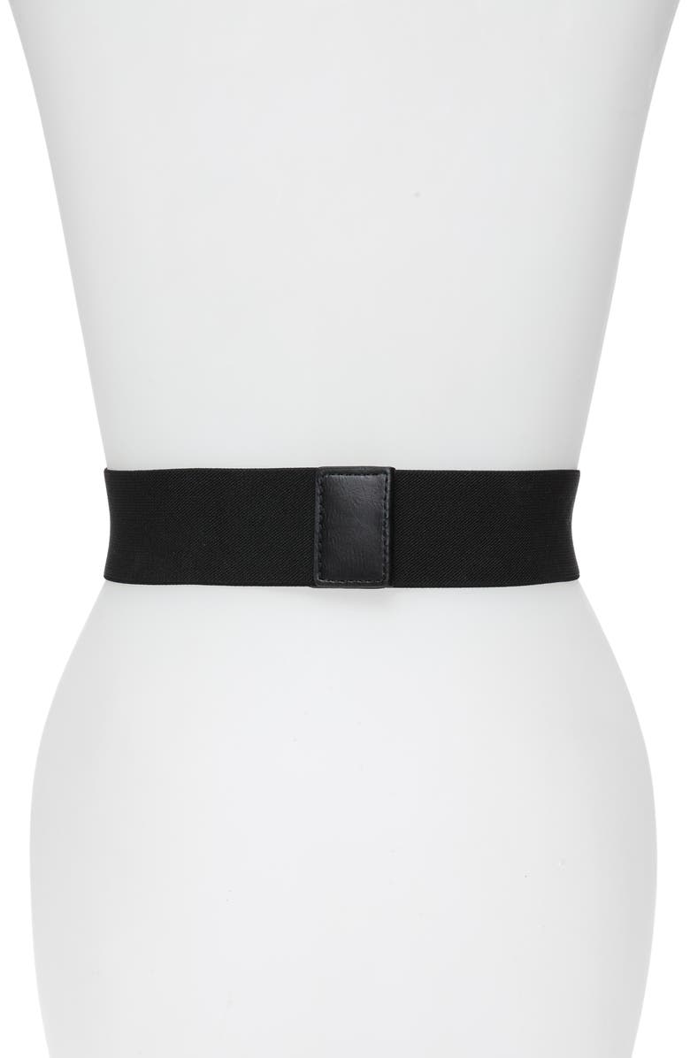 Halogen® Laced Corset Stretch Faux Leather Belt | Nordstrom display picture 2