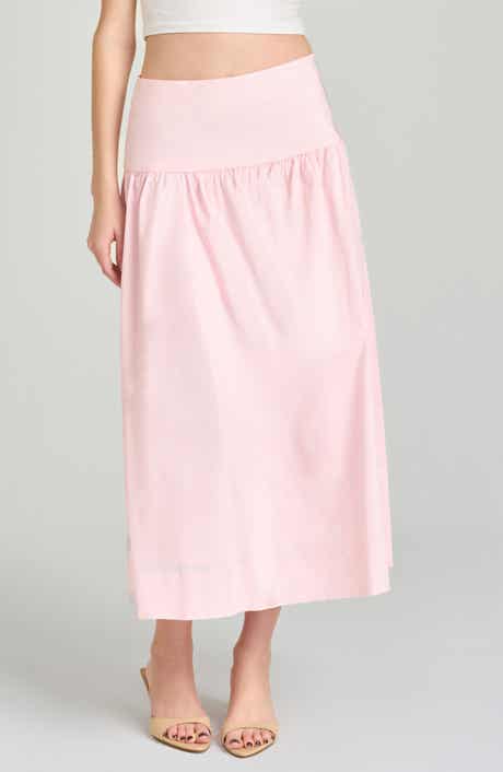 Mia Stretch Cotton Midi Skirt