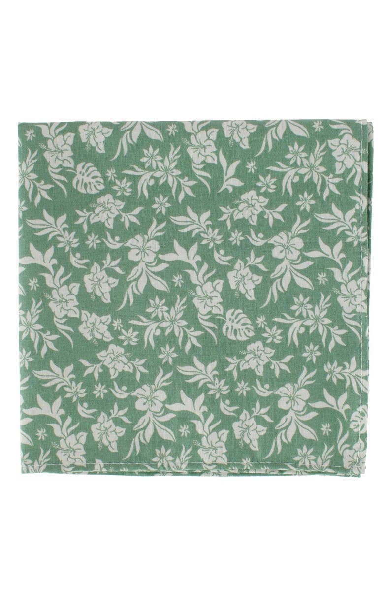 Trafalgar Oleander Floral and Vine Patterned Handkerchiefs, Alternate, color, Red, Sage, Blue