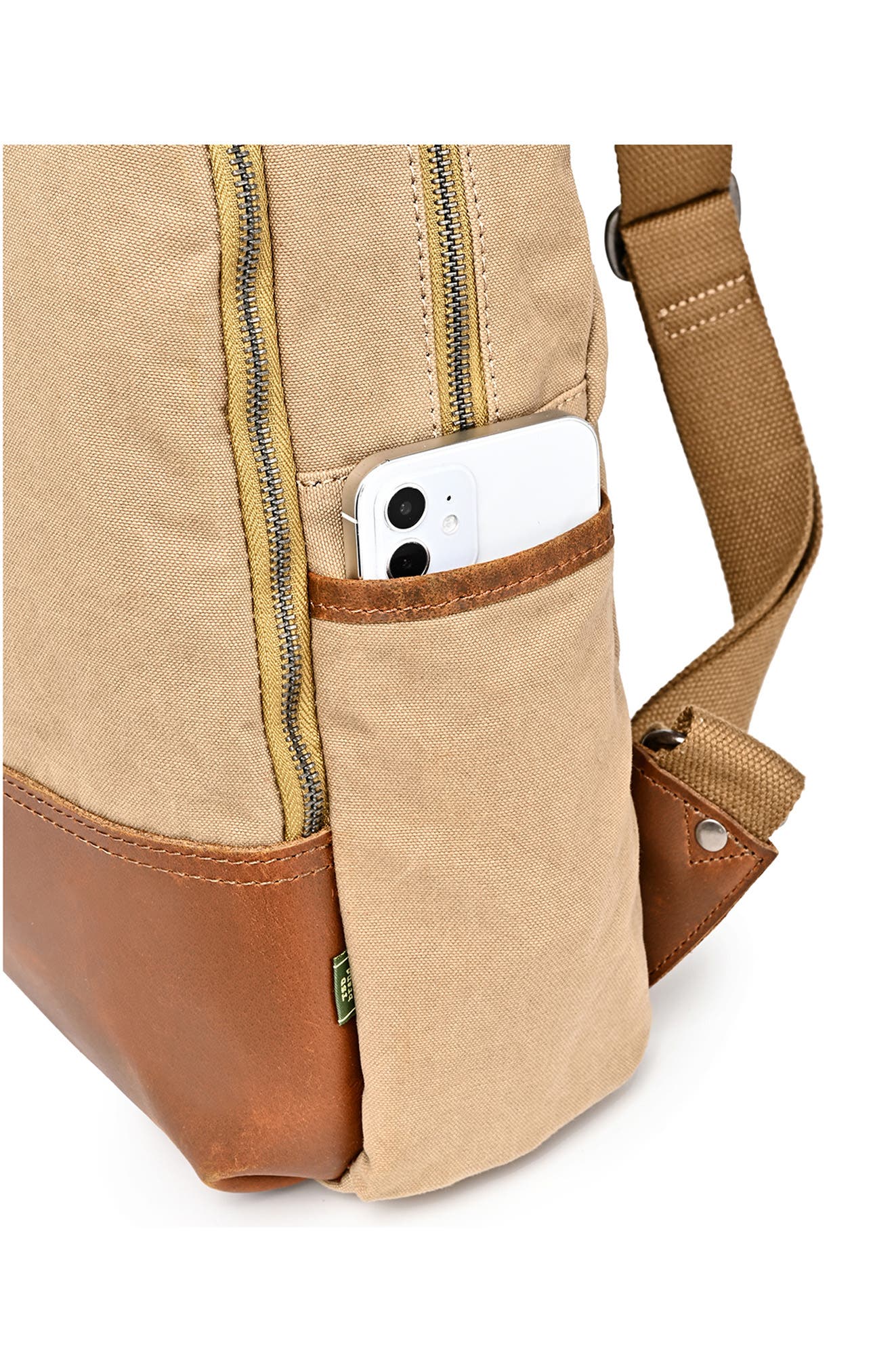 THE SAME DIRECTION Magnolia Hill Canvas Backpack, Alternate, color, Khaki