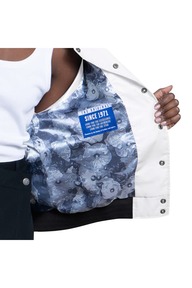 Women's Starter Light Blue/White Los Angeles Dodgers Blitz Varsity Raglan Full-Snap Satin Jacket, Alternate, color, Light Blue