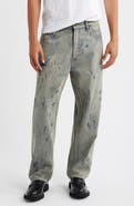 rag & bone Splatter Baggy Straight Leg Jeans