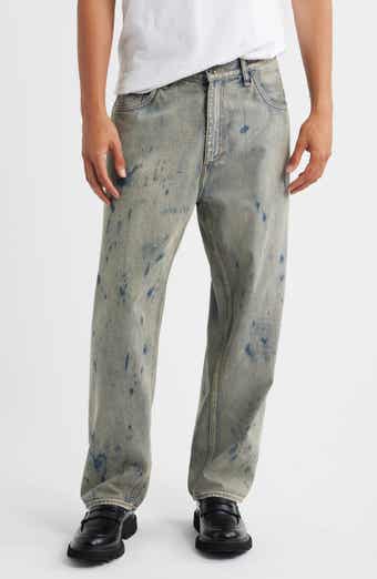 Splatter Baggy Straight Leg Jeans