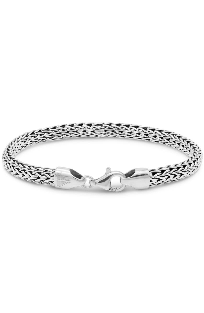 DEVATA Dragon Bone Oval Chain Bracelet in Sterling Silver, 6mm, Alternate, color, Silver