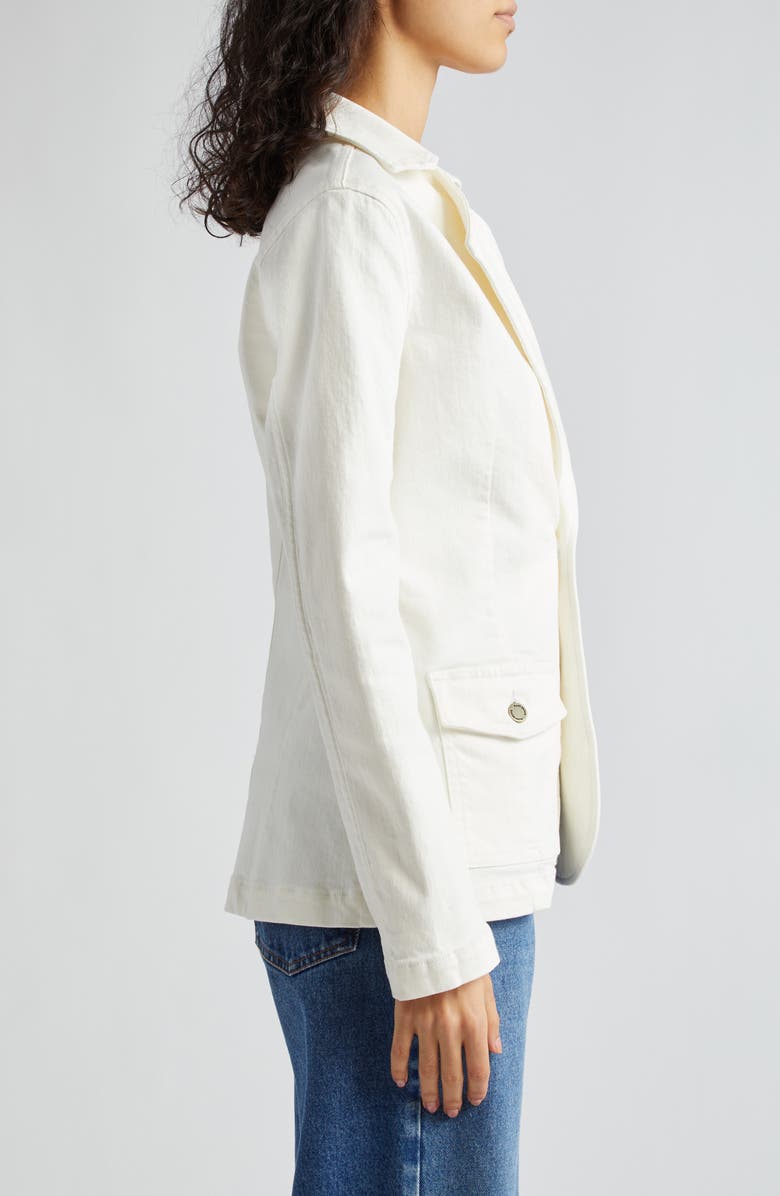 Ramy Brook Lia Notch Lapel Cotton Blend Blazer, Alternate, color, 