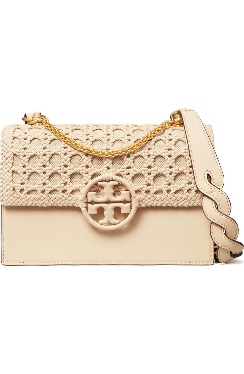 Tory Burch Miller Basketweave Leather Shoulder Bag, Main, color,