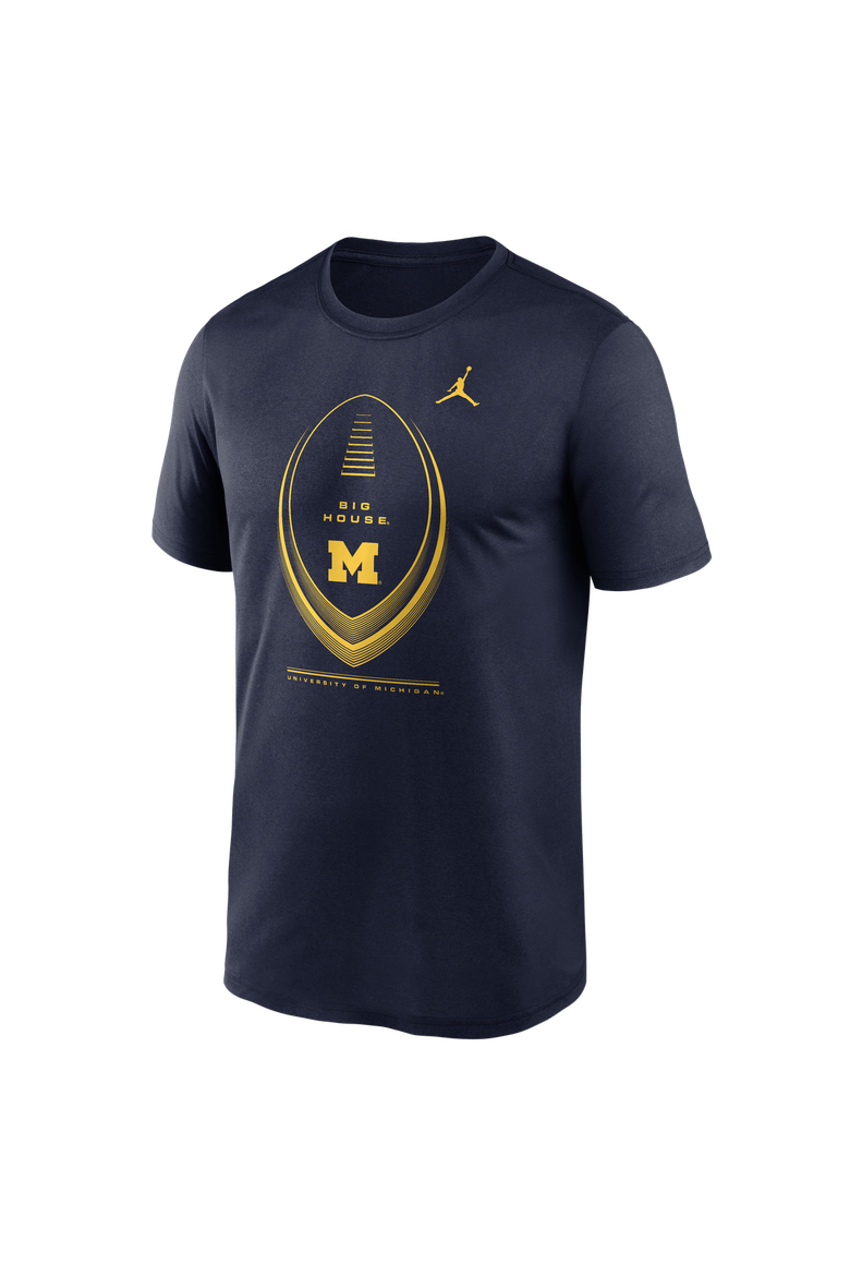 Men's Jordan Brand Navy Michigan Wolverines Primetime Legend Football Icon Dri-FIT T-Shirt, Alternate, color, Navy