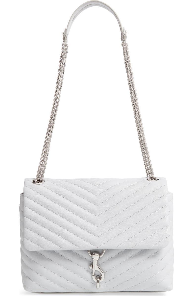 Rebecca Minkoff Edie Metallic Leather Shoulder Bag, Main, color,