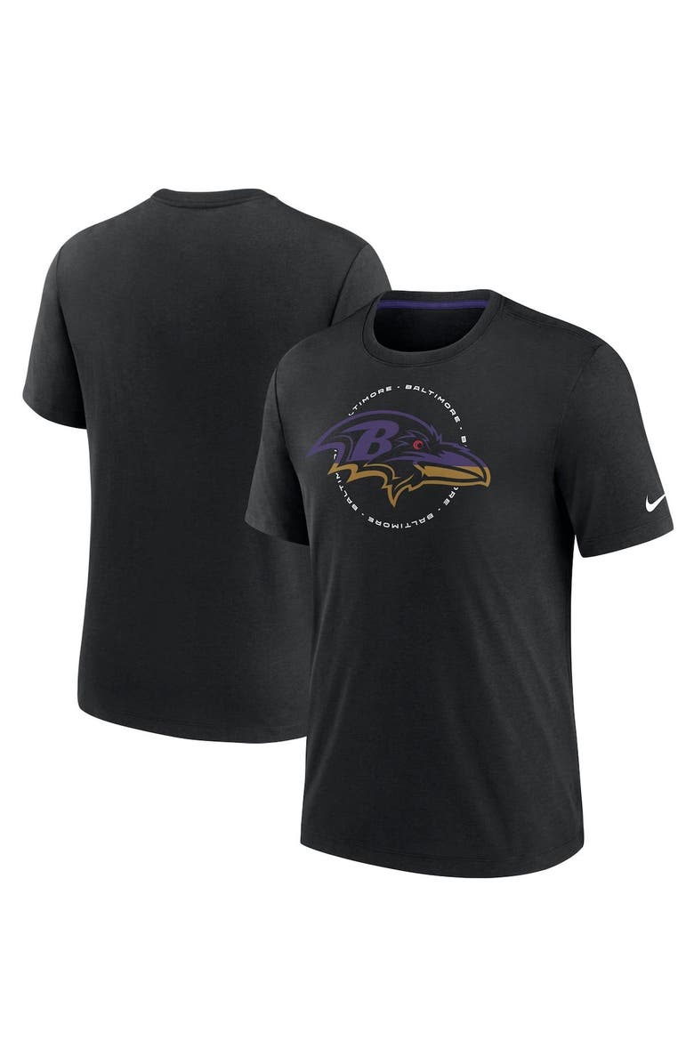 Nike Men's Nike Black Baltimore Ravens Historic Tri-Blend T-Shirt, Alternate, color, 