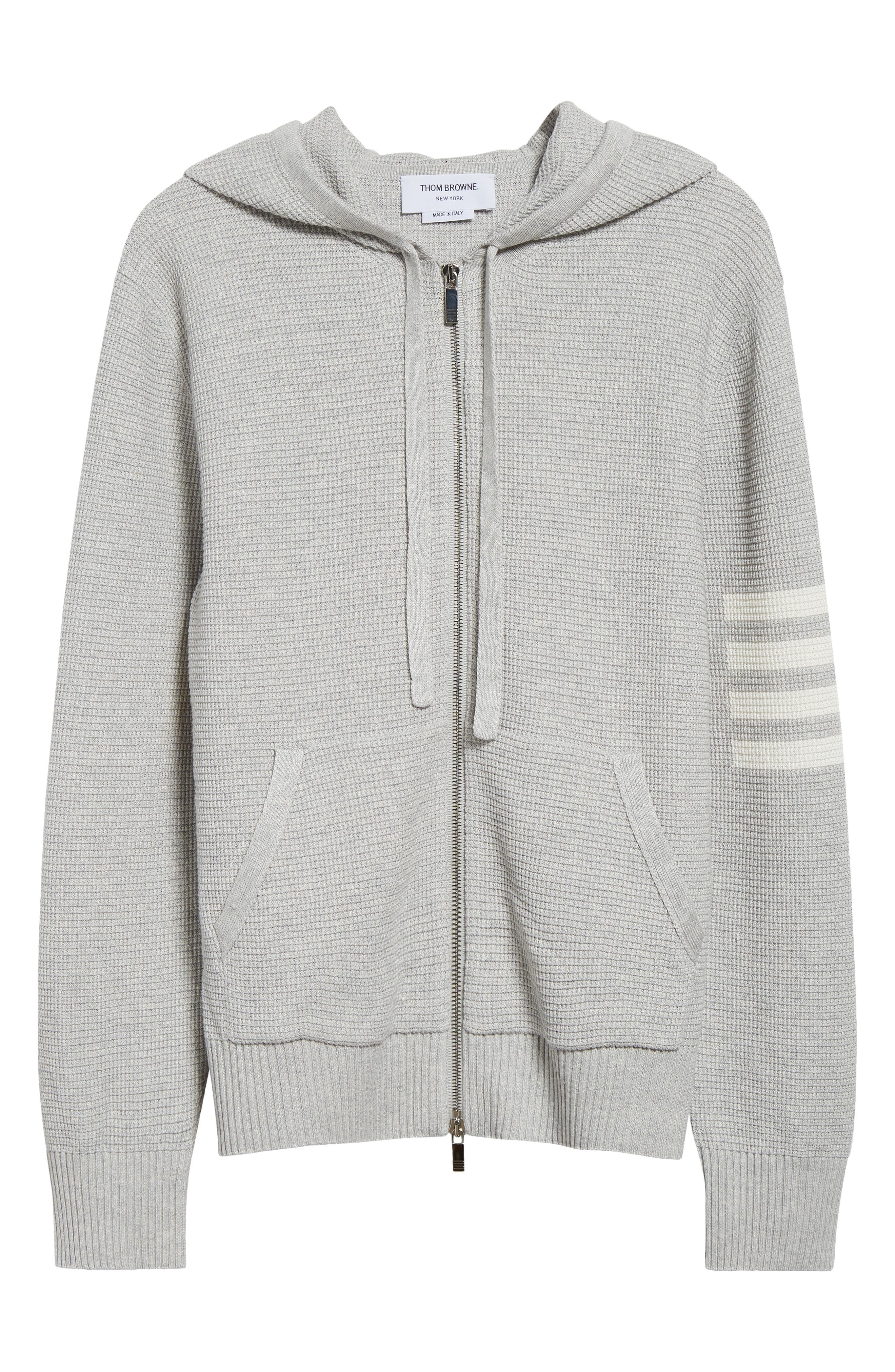 Thom Browne Textured Stitch Linen & Cotton Zip Hoodie (Men 