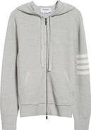 Thom Browne Textured Stitch Linen & Cotton Zip Hoodie