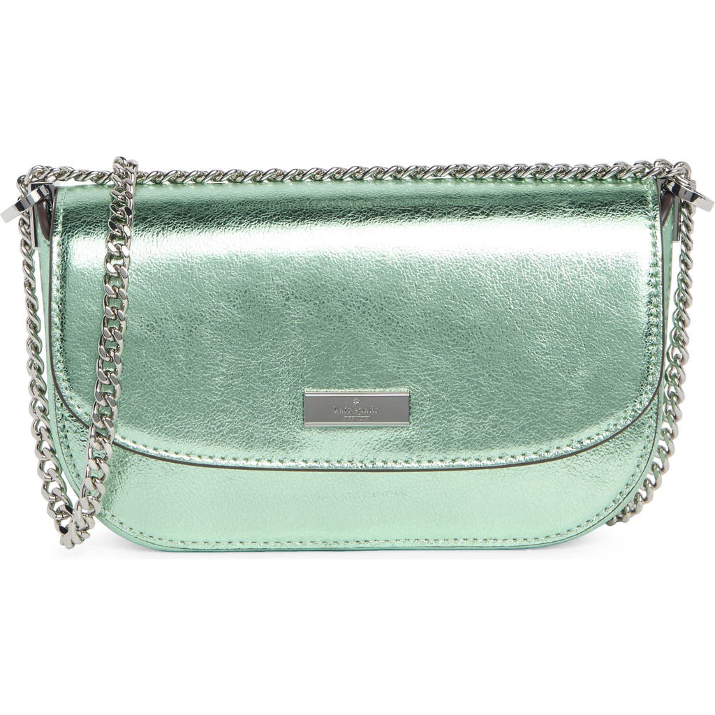 Kate Spade New York Krista Metallic Chain Flap Crossbody Bag In Blue