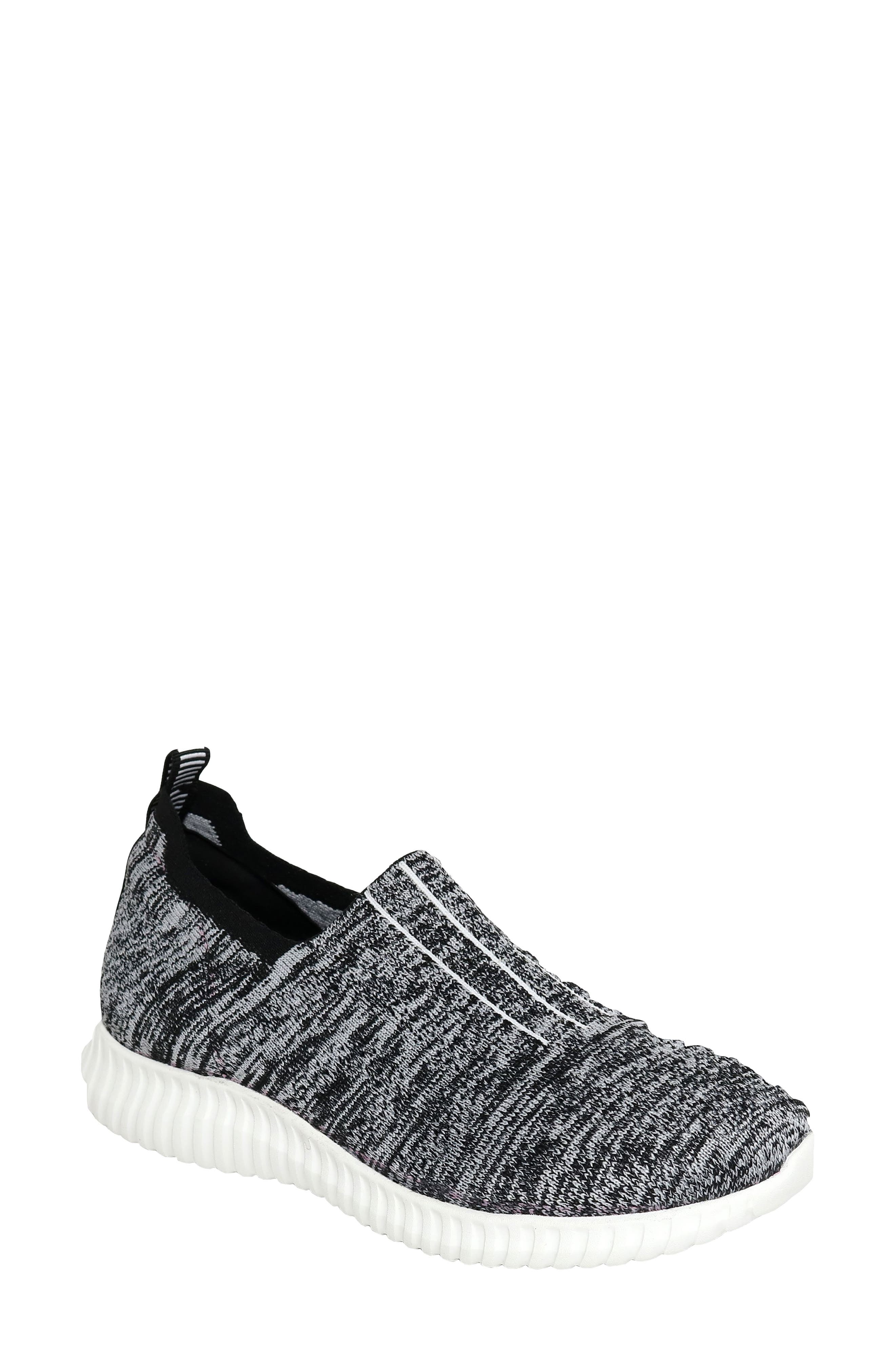David Tate Melrose Stretch Knit Sneaker, Main, color, Black