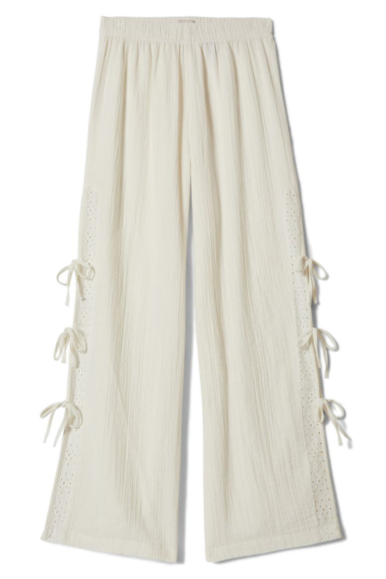 Seaside Eyelet Wide Leg Pants, Alternate, color, OFF WHITE EYELET