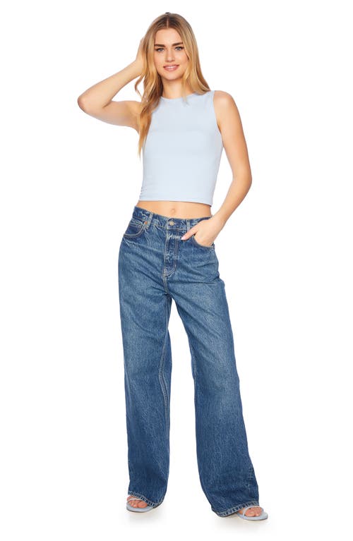 Susana Monaco Crewneck Knit Tank In Cerulean