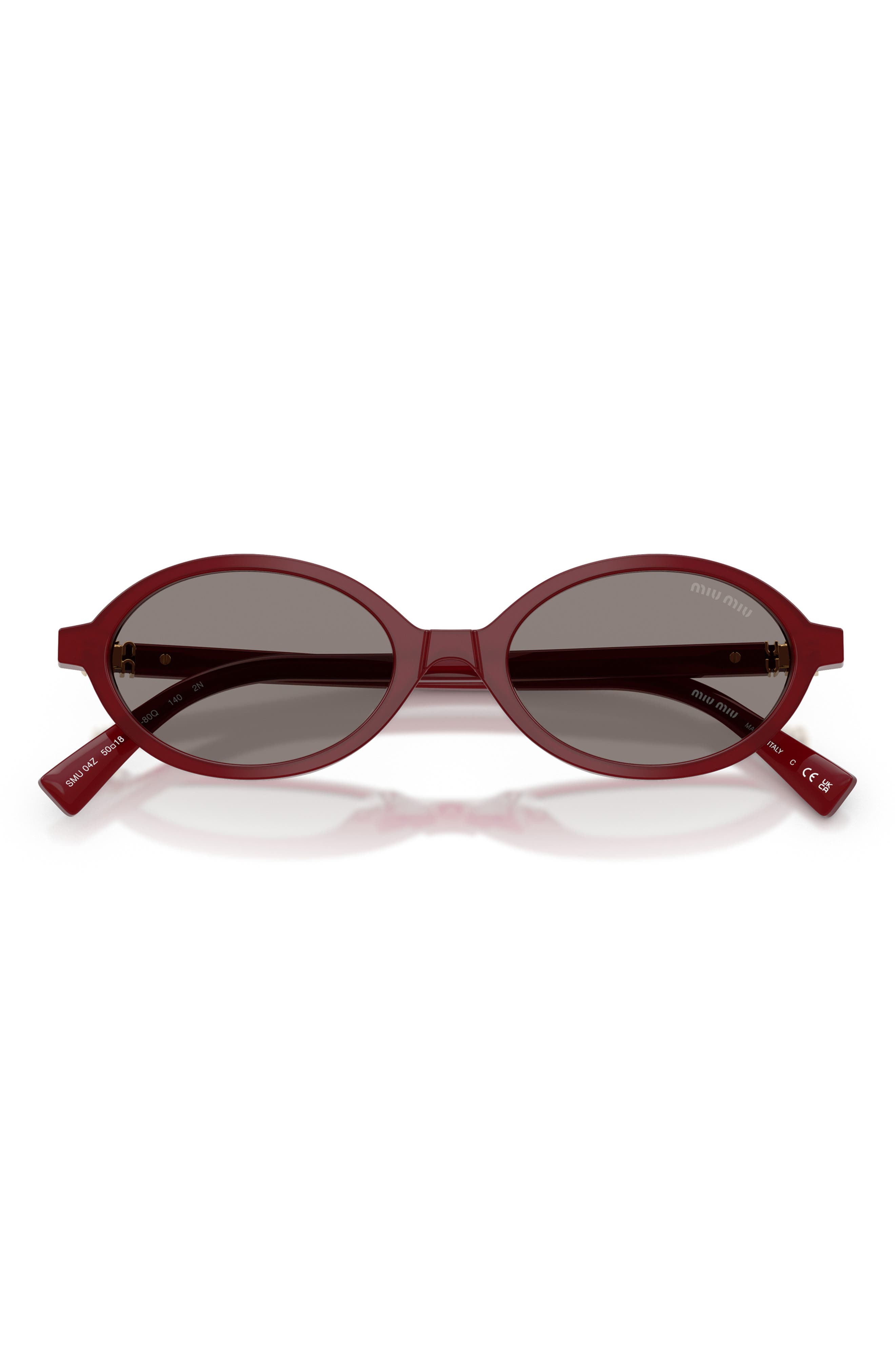 Miu Miu 50mm Oval Sunglasses (Women) | Nordstrom display picture 3