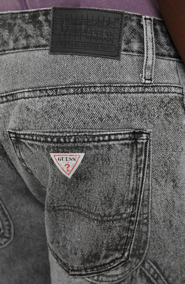 GUESS ORIGINALS Photorealistic Baggy Faux Denim Pants, Alternate, color, Black