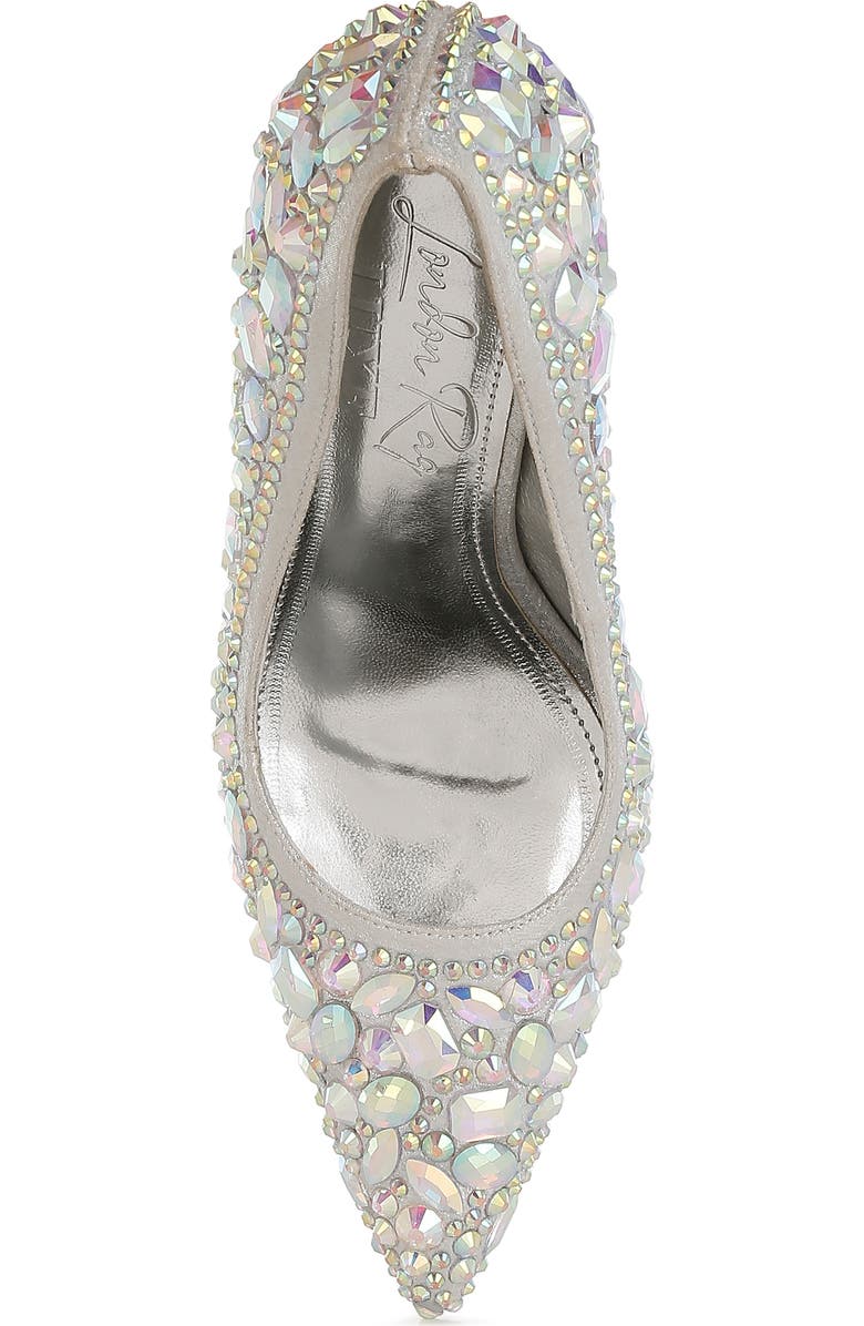 LONDON RAG Iceout Crystal Embellished Pump, Alternate, color, Silver