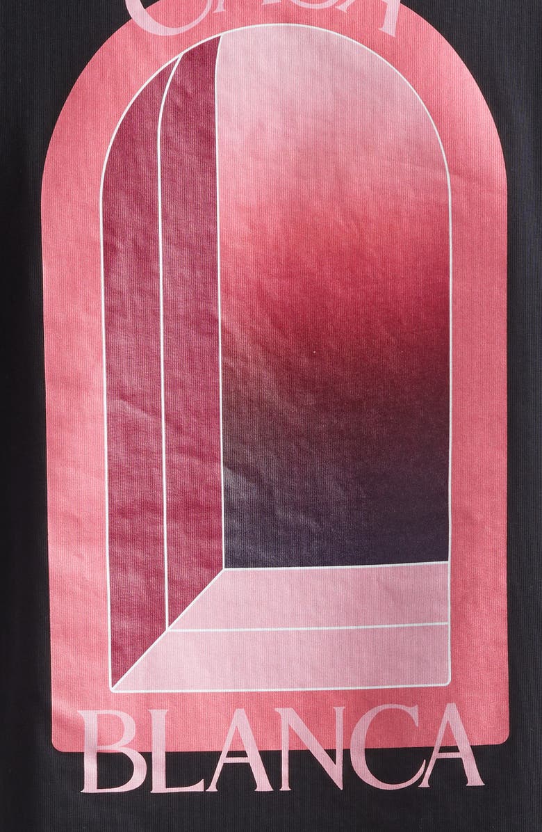 Casablanca Arches Classic Organic Cotton Graphic T-Shirt, Alternate, color, Black Jersey