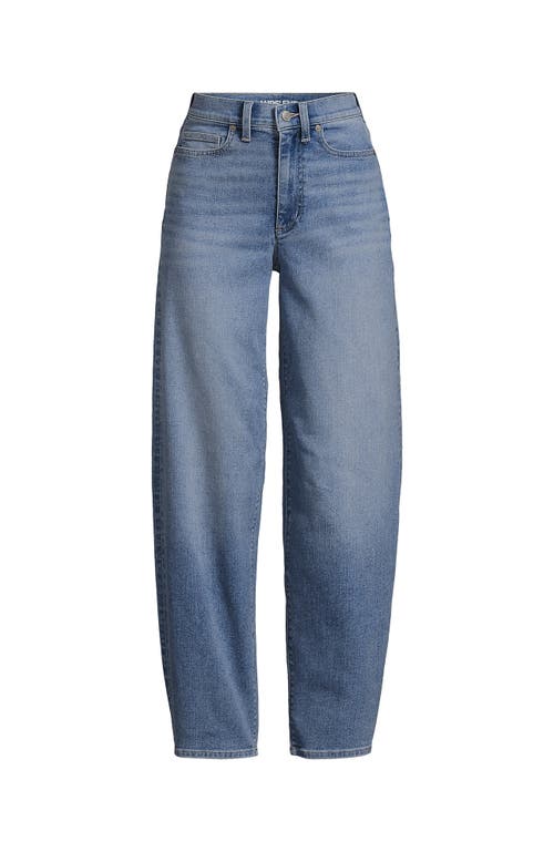 Lands' End Recover High Rise Barrel Leg Ankle Jeans In Multi