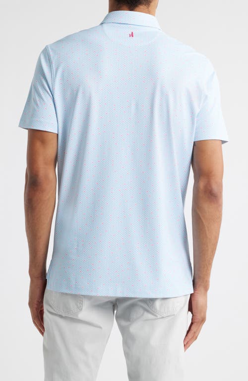 Johnnie-o Poppy Microfloral Print Prep-formance Golf Polo In Maliblu