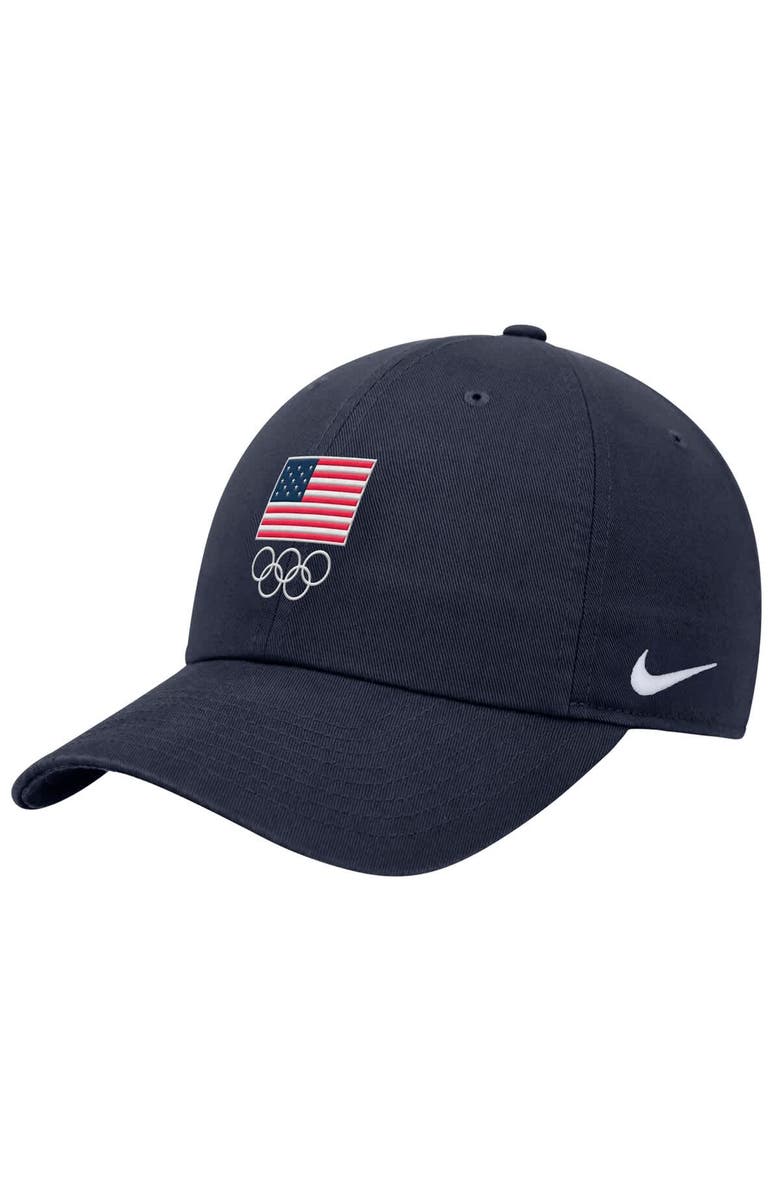 Nike Men's Nike Navy Team USA Club Adjustable Hat, Alternate, color, 