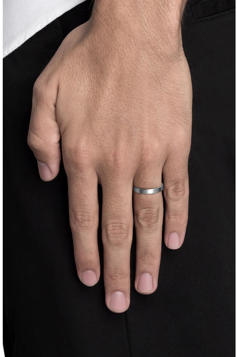 Band Ring, Alternate, color, STERLING SILVER/ BRUSHED