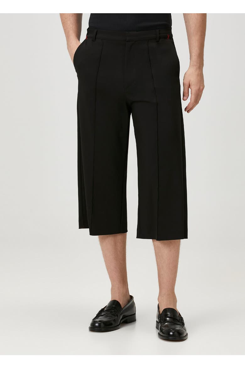 Cotton Woven Short, Alternate, color, BLACK