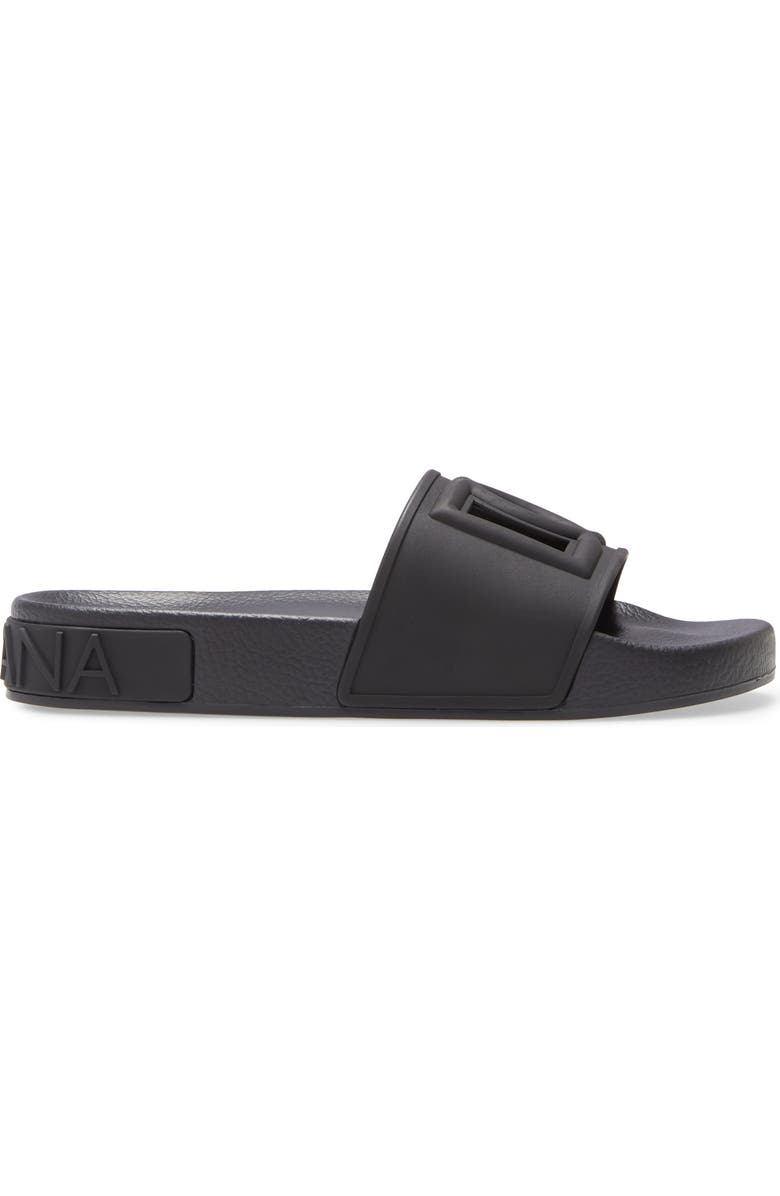 Dolce&Gabbana Interlock Slide Sandal, Alternate, color,
