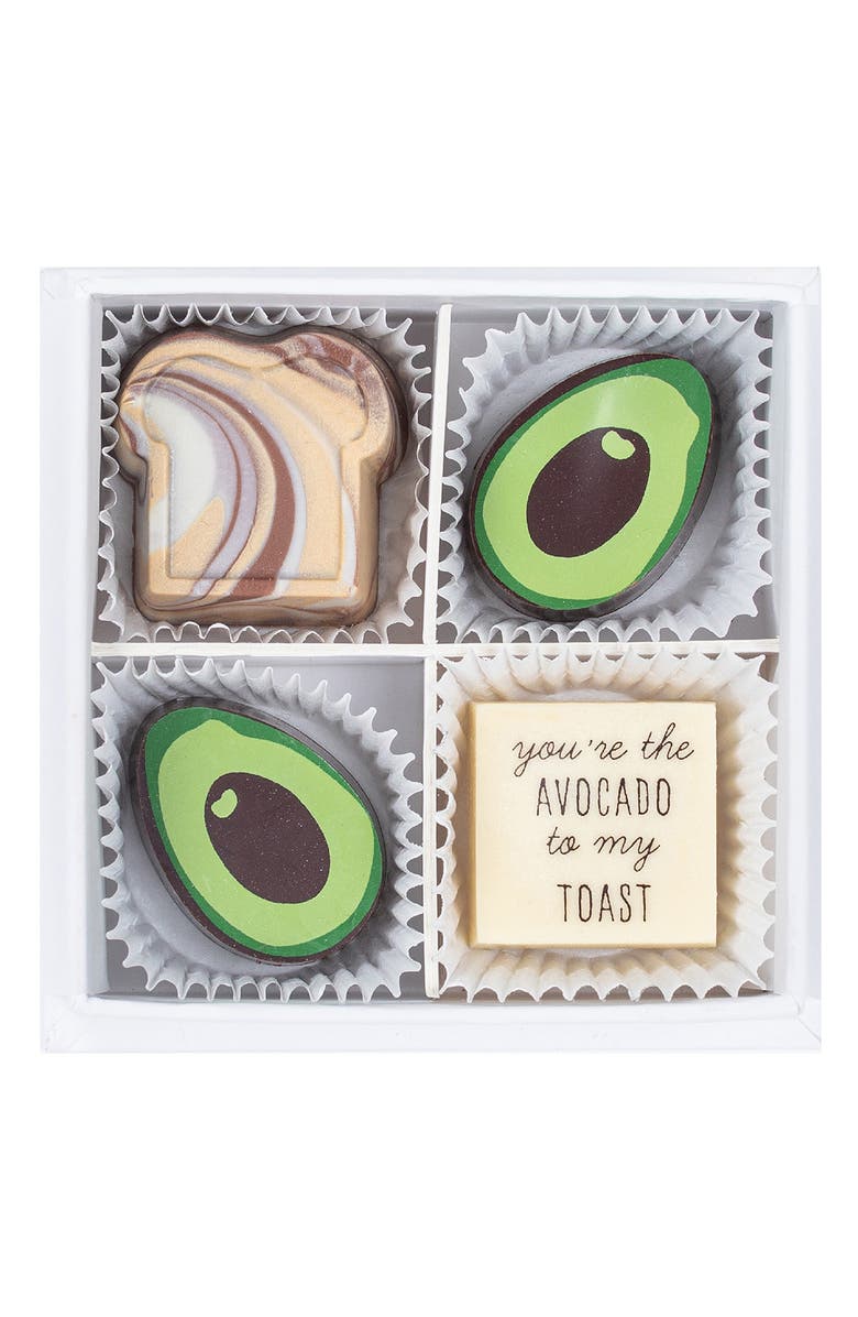 Maggie Louise Confections Avocado Toast 4-Piece Chocolates, Main, color,