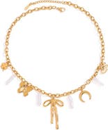 MacRae & Co. Leslie Faux Pearl Charm Necklace