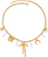 MacRae & Co. Leslie Faux Pearl Charm Necklace