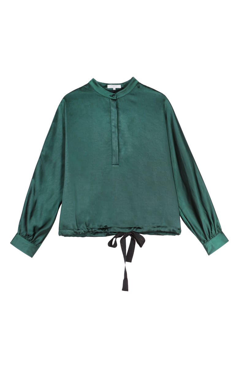 FRNCH Satin Tie Back Blouse, Main, color, 
