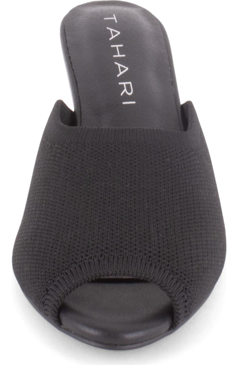 Tahari Maui Peep Toe Kitten Heel Slide Sandal, Alternate, color, Black