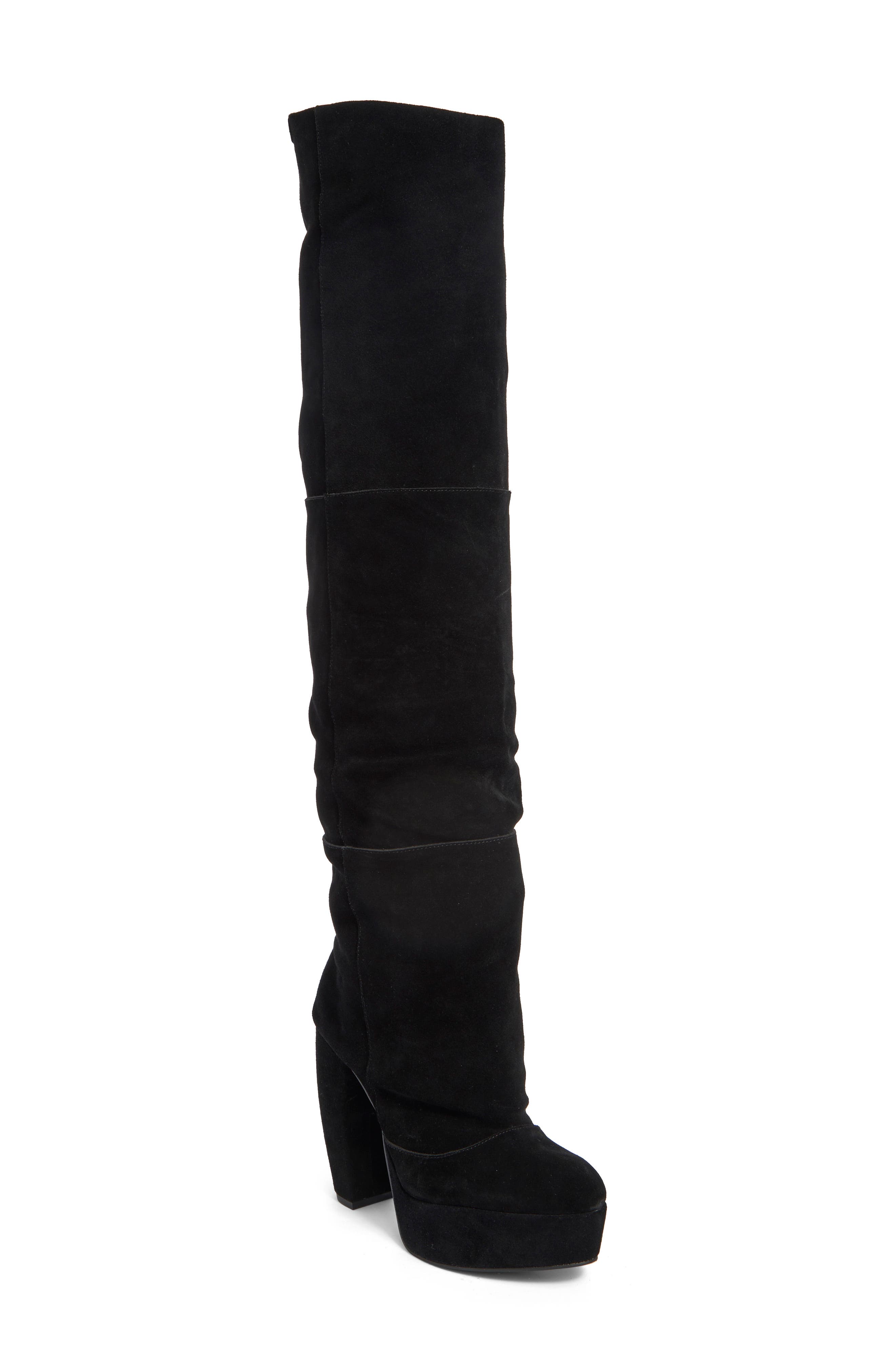 Dallas Leather Over the Knee Platform Boot