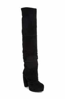 Dallas Leather Over the Knee Platform Boot