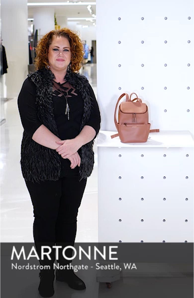 Mini Brave Faux Leather Backpack, sales video thumbnail