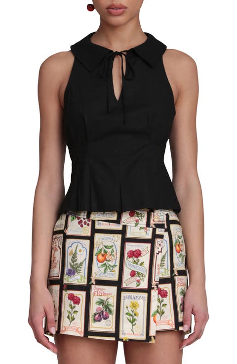 Tie Front Sleeveless Top