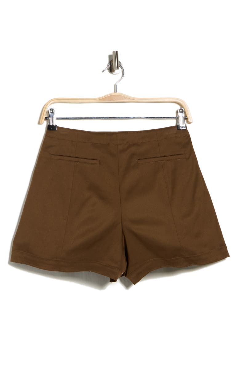 Theory High Waist Flat Front Shorts, Alternate, color, Clove