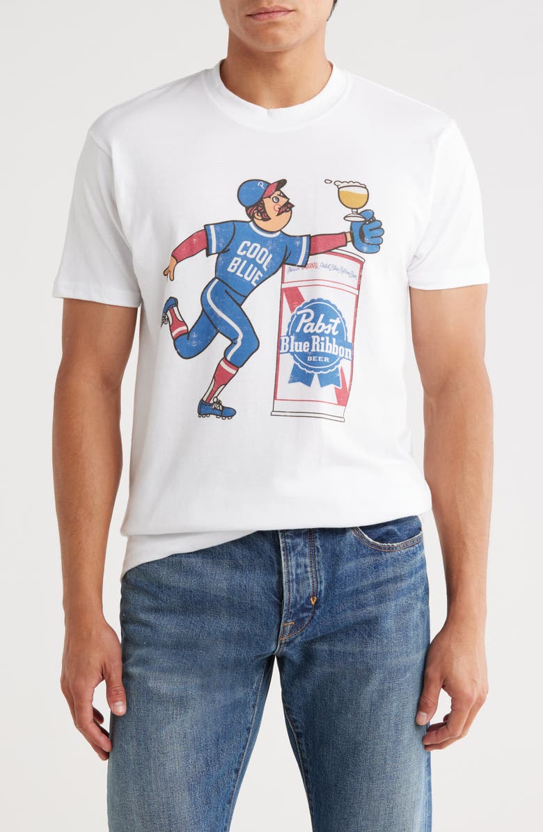 American Needle Pabst Baseball Graphic T-Shirt, Main, color, White