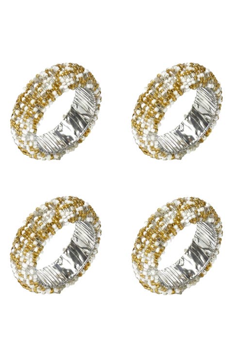 Set of 4 Shimmer Napkin Rings