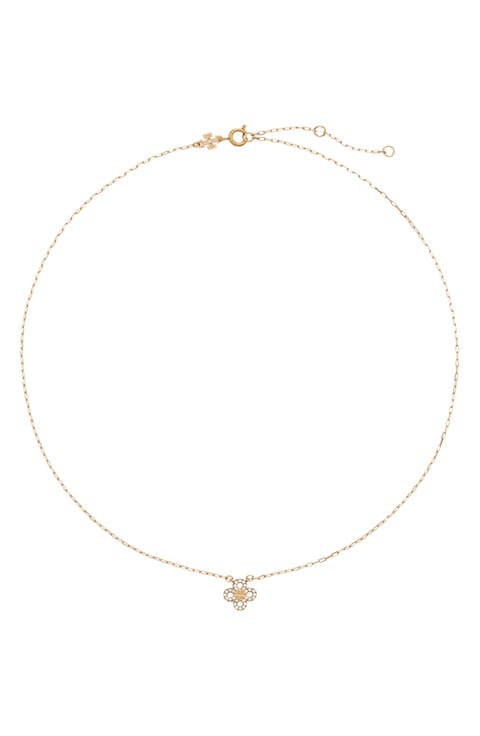 Forget Me Not Pavé Pendant Necklace