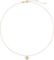 Tory Burch Forget Me Not Pavé Pendant Necklace